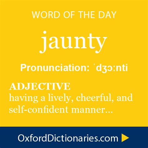 Word of the Day: jaunty #copywriting #grammar #spelling # ...