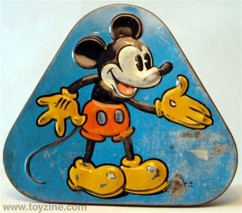 Mickey Mouse Candy Tin - 1930's Disney registered product marked W.D ...