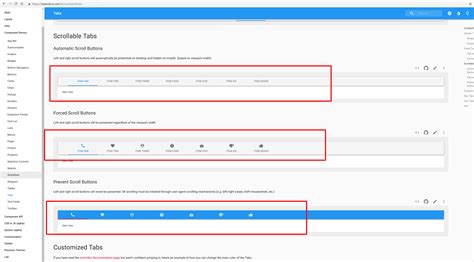 Tabs demo is inaccurate for 4K display. Scroll is not visible for Scrollable Tabs · Issue #14926 ...