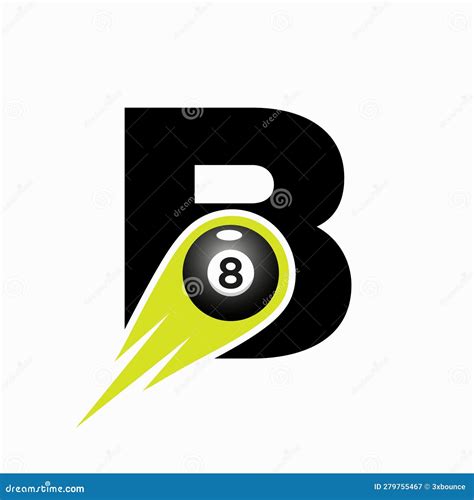 Letter B Billiard Sports Team Club Logo. 8 Ball Pool Logo Design ...