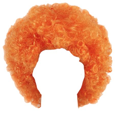 Vibrant Orange Curly Wig for Parties Free Clipart | PNG All