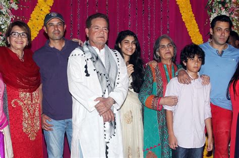 Salman Khan posing with his parents and family members celebrating Ganesh Festival 1 : rediff ...