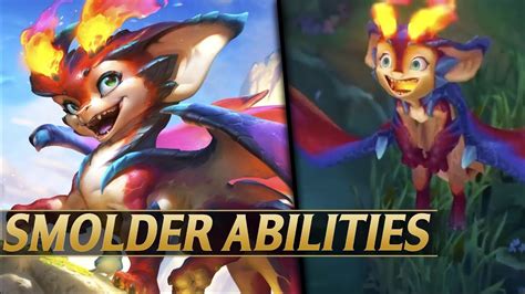 SMOLDER SPLASH ART & ABILITIES GAMEPLAY EXPLAINED - League of Legends ...