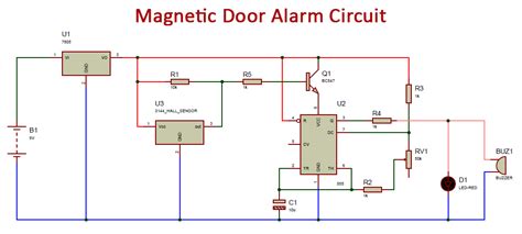 Door Open Alarm Circuit Diagram