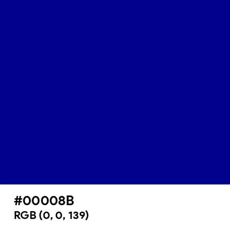 Dark Blue color hex code is #00008B