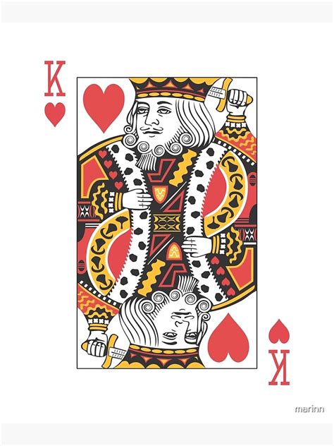 "King of Hearts Playing Card" Metal Print for Sale by marinn | Redbubble