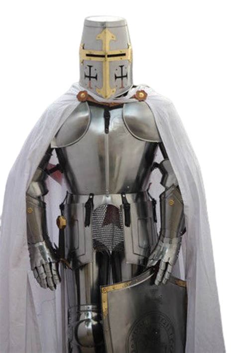 Knight Wearable Suit of Armor Crusader Gothic Full Body Armour Costume ...