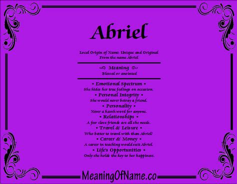 Abriel - Meaning of Name