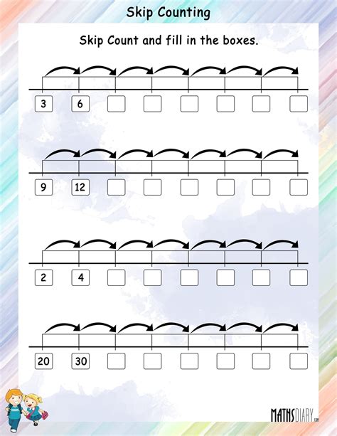 Skip Counting Multiplication Worksheets