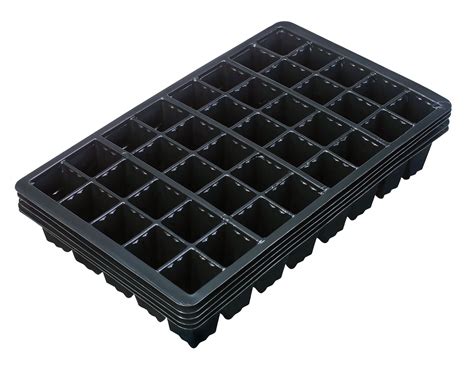 B&Q Black Plastic 40 Seed Tray, Pack of 5 | Departments | DIY at B&Q