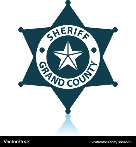 Sheriff badge icon Royalty Free Vector Image - VectorStock