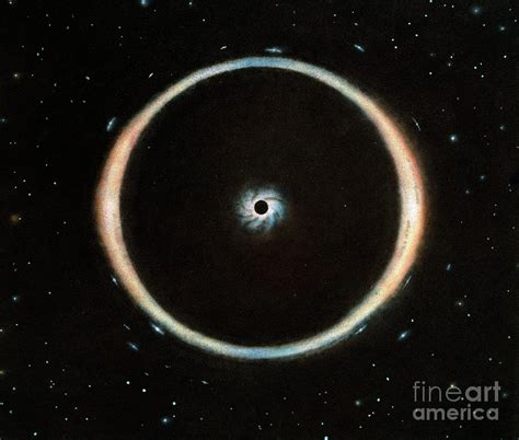 Artwork Of Einstein Ring Due To Black Hole Lensing Photograph by Jon ...