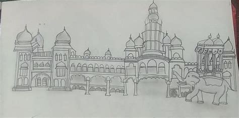 Mysore palace drawing | Art painting gallery, Flower art painting, Art painting