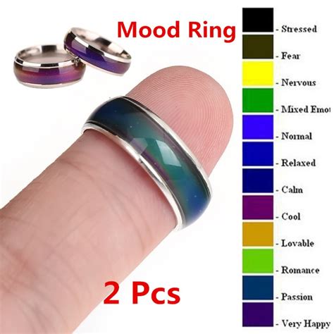 mood ring color meaning? Buy it，Creative Mood Ring Color Change Unqiue Emotion Feeling Mood Ring ...