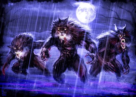 WereWolves at Night by Jeff-Jumpers-art on DeviantArt