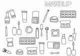 Coloriage Maquillage à Imprimer sketch template