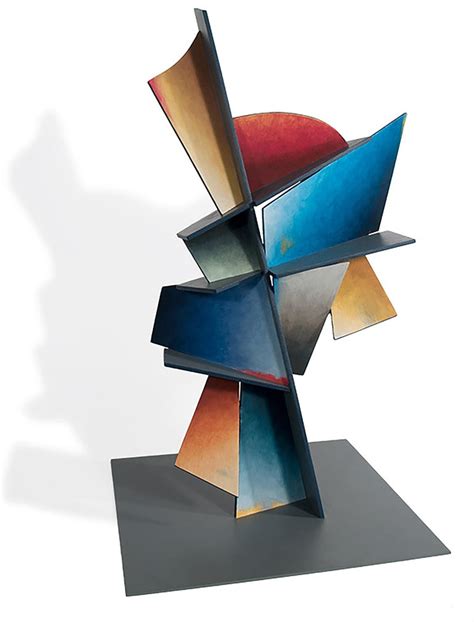 Chris Hill - Hidden Hour - Hand Painted Welded Steel Sculpture Abstract Geometric Form at ...