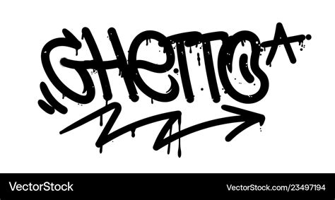 Ghetto graffiti tag Royalty Free Vector Image - VectorStock