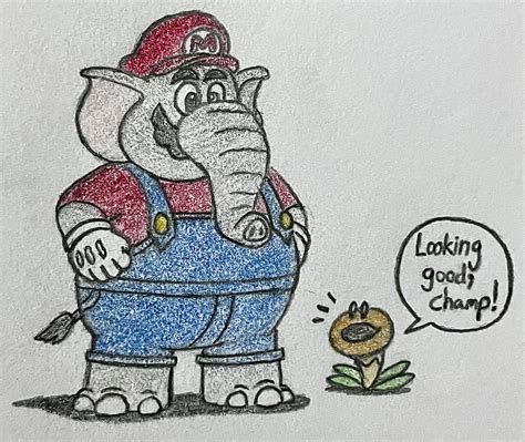 Elephant Mario by JJSponge120 on DeviantArt