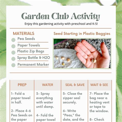 Garden Club Activities - Free Gardening Printables - Bunny's Garden