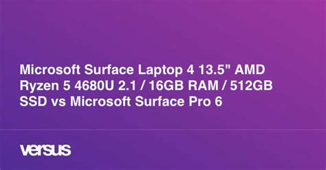 Microsoft Surface Laptop 4 13.5" AMD Ryzen 5 4680U 2.1 / 16GB RAM ...