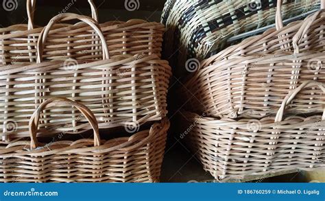 Native Basket Product Made in Antequera, Bohol, Philippines Stock Image - Image of product ...