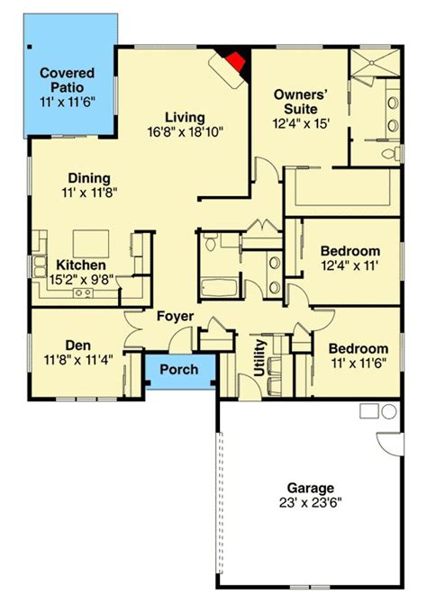 Plan 72905DA: One-Story House Plan With Courtyard-Entry Garage in 2020 ...