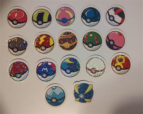 Pokemon Ball Stickers - Etsy