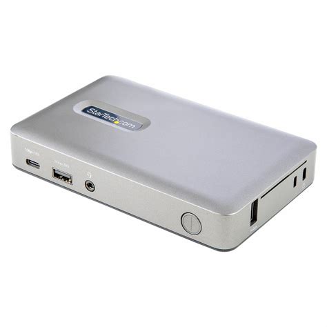 Startech .com USB C Dock, USB-C to DisplayPort 4K 30Hz or VGA, 65W PD3.0, 4-Port USB 3.1 Gen 1 ...