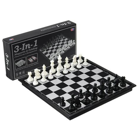 3 in 1 Portable Folding Board Magnetic International Chess, 15 ...