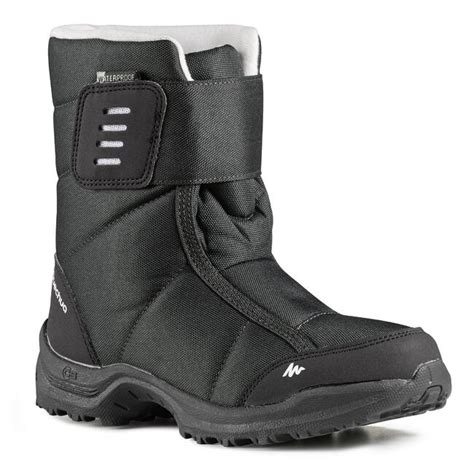 Boys’ Snow hiking 100 Waterproof And X-Warm Boots - Black