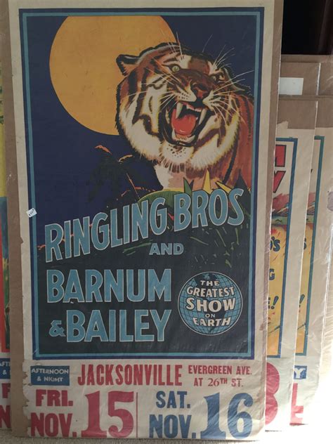 Ringling Bros Barnum & Bailey Circus Tiger Poster | Gameroom Show