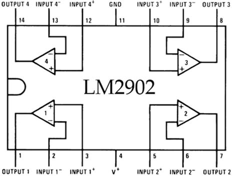 LM2902 Op-Amp Pinout, Datasheet, Equivalent, Circuit, and Specifications