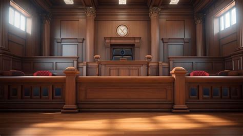 Premium Photo | A photo of a judges bench in a courtroom