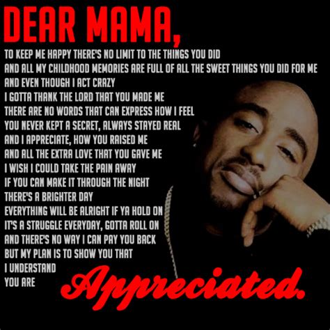 Consistency Can Be Rectified: Tupac Shakur Dear Mama Songtext