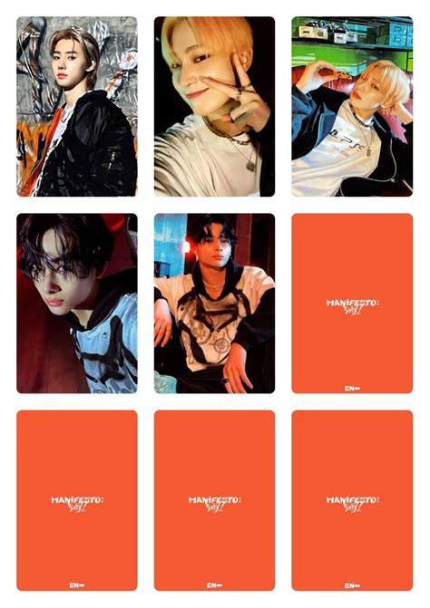 (2)ENHYPEN MANIFESTO DAY 1 PRINTABLE PHOTOCARD(D VER. REGULAR ALBUM) Front&Back | Lomo card ...