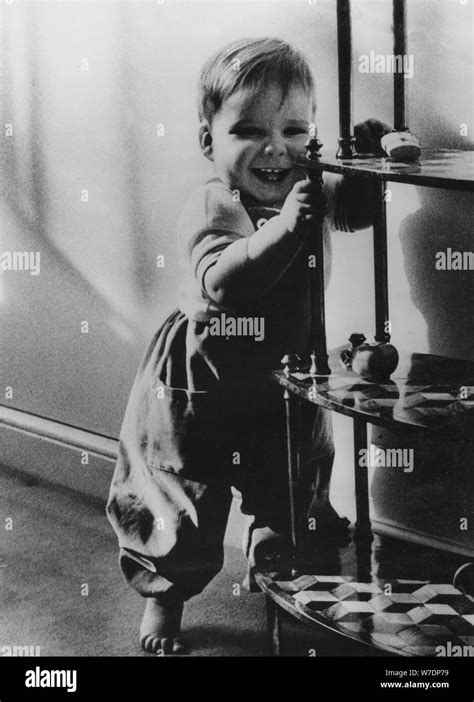 Viscount Linley on his first birthday, 1962. Artist: Unknown Stock Photo - Alamy