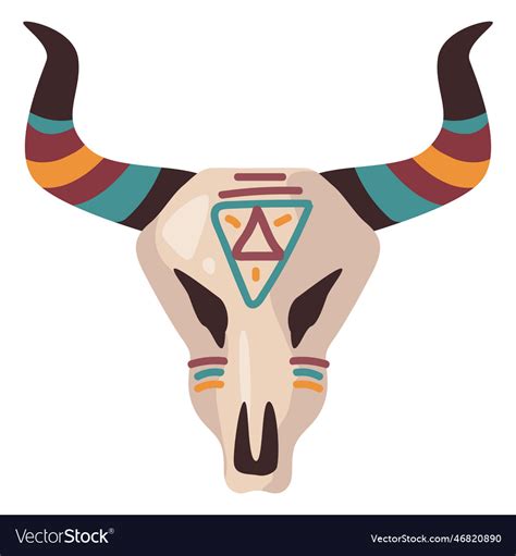 Buffalo skull Royalty Free Vector Image - VectorStock