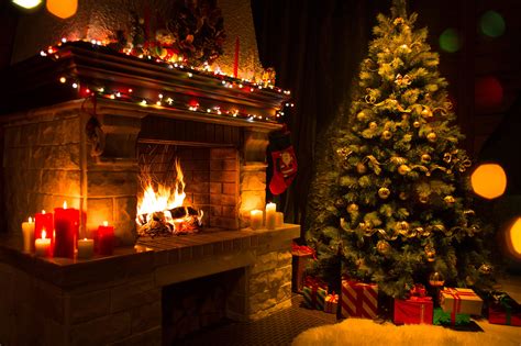 Christmas Fireplace Wallpapers - Wallpaper Cave