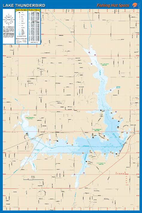 Lake Thunderbird Fishing Map - Draw A Topographic Map