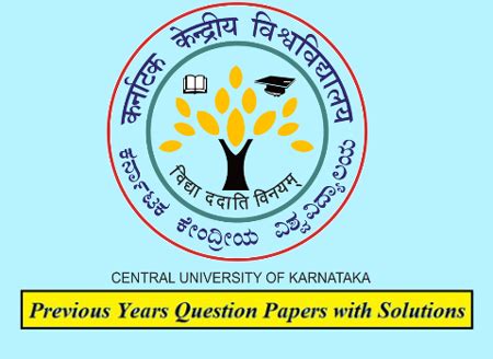 Central University of Karnataka Previous Question Papers Download