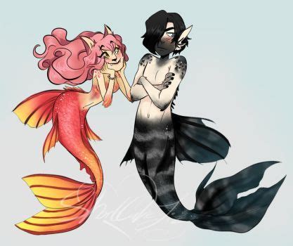 Zane and KC as Mermaids by BlueberrySweet | Aphmau, Aphmau mermaid ...