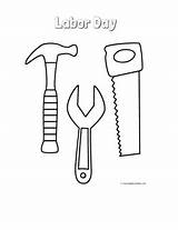 Hammer Saw And Wrench  Coloring Page Labor Day Pictures sketch template