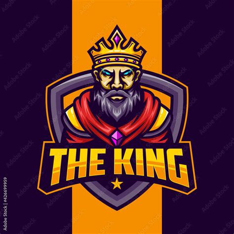 king mascot logo. esport logo design Stock Vector | Adobe Stock