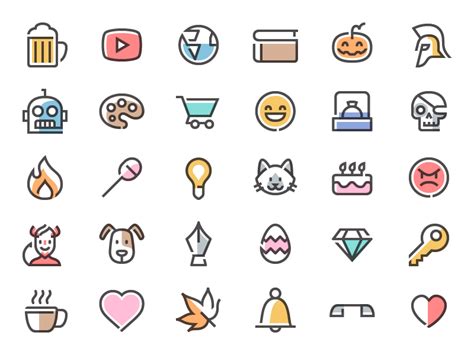 Simple Line Free Icons Pack by IconShock & ByPeople on Dribbble