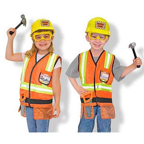 Fancy Dress Role Play Costume Set - Builder Construction Worker