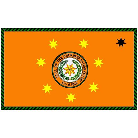 "The Cherokee Nation - Flag" Canvas Prints by Chunga | Redbubble