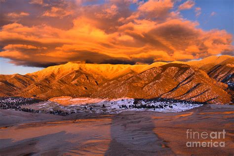 Great Sand Dunes National Park And Preserve Winter Sunset Photograph by Adam Jewell - Pixels