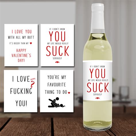 Valentines Day Love Wine Bottle Labels Instant Download - Etsy UK