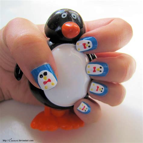 Penguin Nail Art by Coercri on DeviantArt